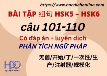 Bài tập 组句 câu 101-110-HSK5 - HSK6